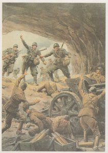 WW2 Italian Troops Capture A Greek POW Cave Postcard