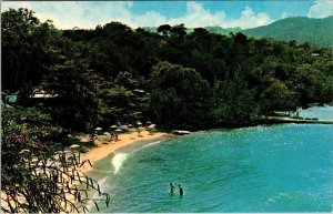 Advertising  PAN AM AIRLINES  Jamaica Beach Scene  VINTAGE Chrome Postcard