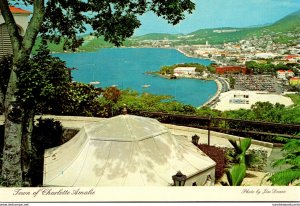 U S Virgin Islands St Thomas View Of Town Seen From Bluebeard's Castle