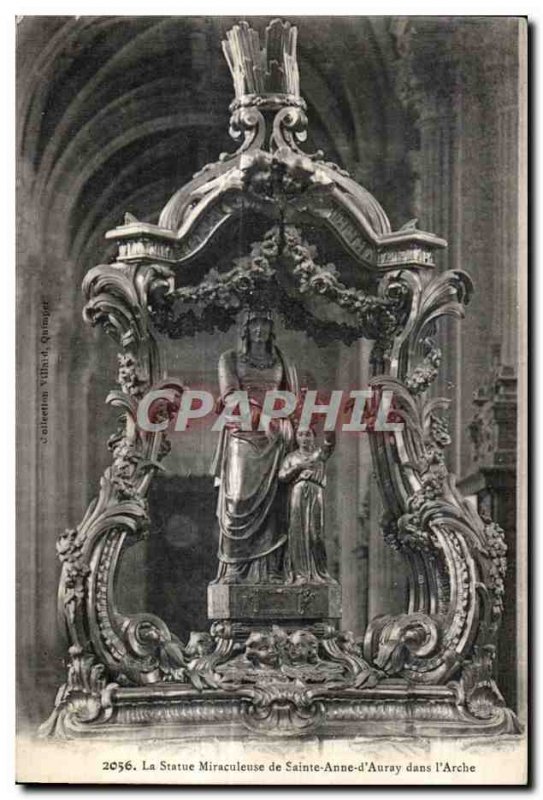 Old Postcard Miraculous Statue of St. Anne of Auray in the Ark