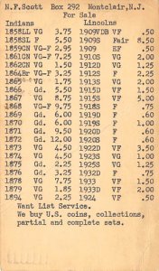 US Coins Montclair, NJ, USA Advertising 1961 