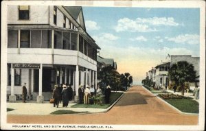 Pass-a-Grille Florida FL Hollaway Hotel c1920 Vintage Postcard