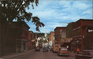 Middlebury Vermont VT Shopping Center Classic Cars Truck Vintage Postcard
