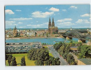 Postcard Stadtpanorama mit Dom und Hohenzollernbrücke, Cologne, Germany