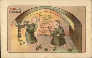 Christmas - Little Boys as Monks Ethel Dewees Ernest Nister c1910 Postcard 