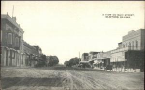 Stafford KS Main St. c1910 Postcard