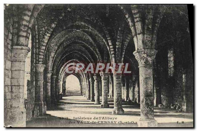 Old Postcard Interior L & # 39Abbaye Vaux de Cernay