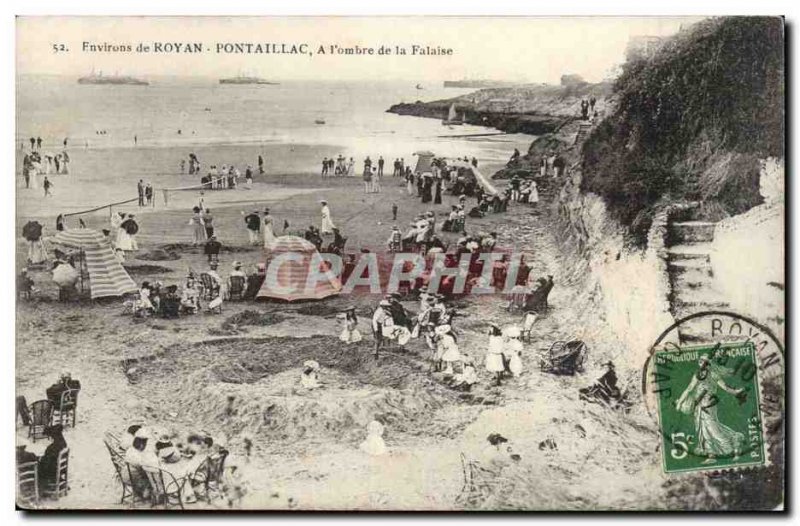 Around Royan Pontaillac Old Postcard At & # 39ombre cliff