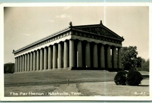 RPPC The Parthenon Building Monument Nashville Tennessee TN UNP Postcard D2