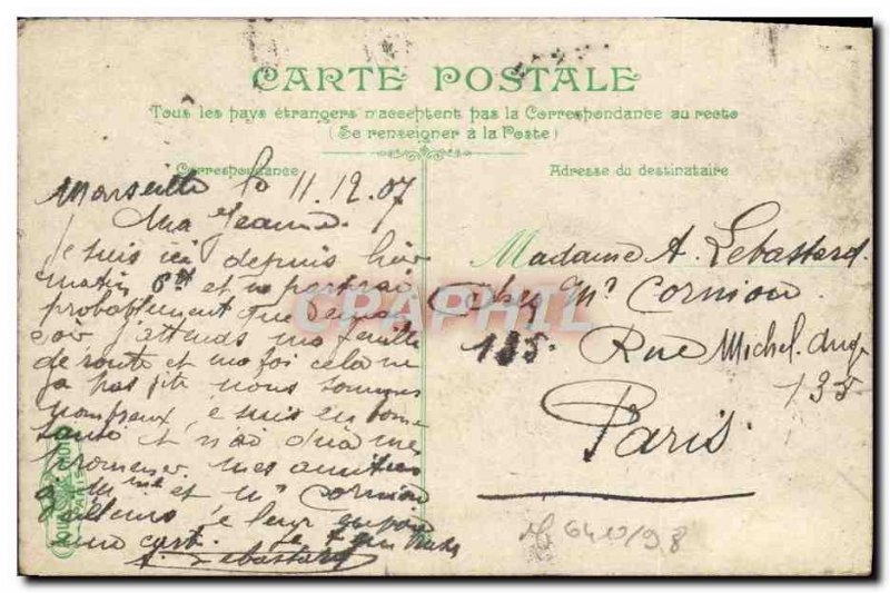 Old Postcard Marseille La Rue Noailles