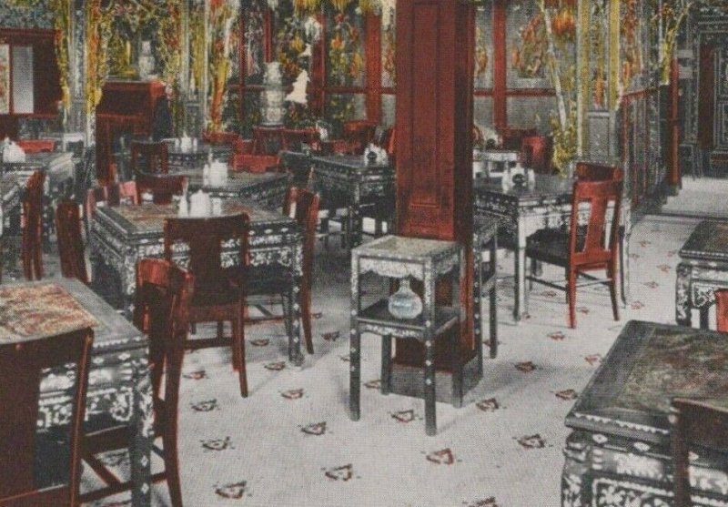 King Fong Cafe Omaha NE Chinese Restaurant Interior c1920s postcard H194x 