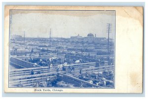 1908 Bird's Eye View Of Stock Yards Chicago Illinois IL , Morral OH Postcard