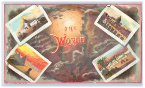 1870's The World Cigar Globe Fair Expo Geo S Harris Box Label #6KE