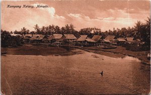 Indonesia Kampong Ketang Menado Vintage Postcard C077