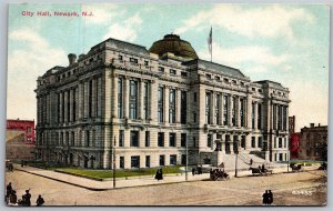 Vtg Newark New Jersey NJ City Hall 1910s Old View Antique Postcard