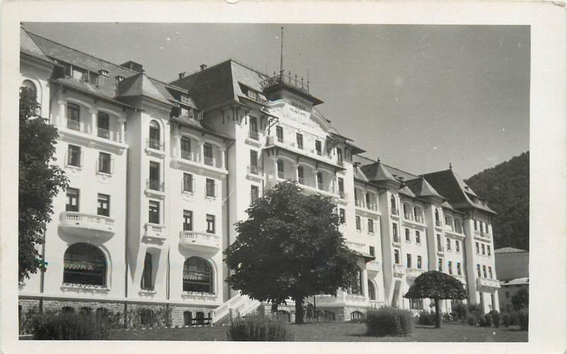 Romania Sinaia Hotel Palace Real Photo Postcard