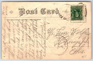 Catherine Klein~Affection's Token~Orange Poppies On Stone Ledge~Emboss~1909