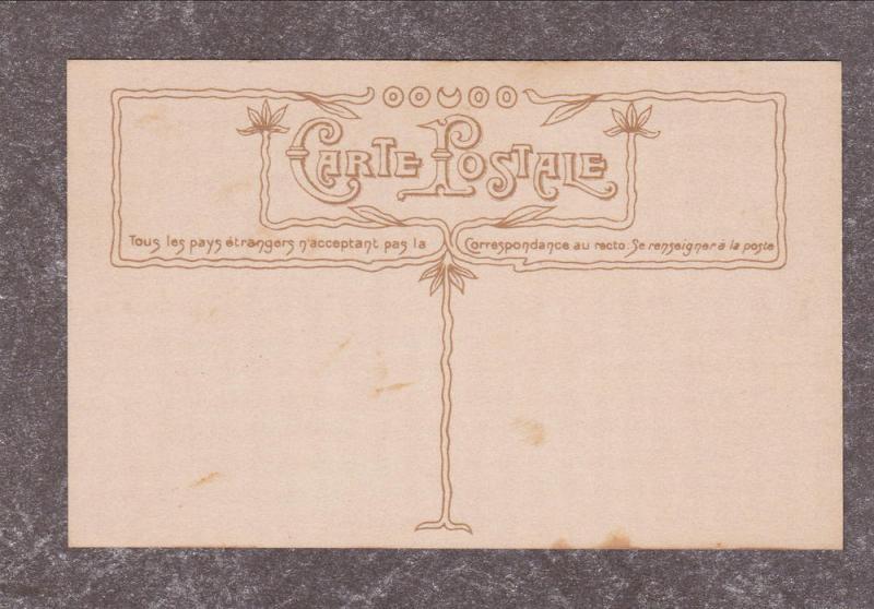 French France nude looking mirror vintage Postcard risque 