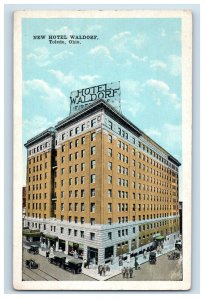 c1920s New Hotel Waldorf, Toledo, Ohio. Postcard F118E