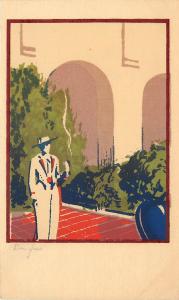 Sheehan Original Serigraph Postcard; Don Jose, View of Santa Barbara CA Unposted