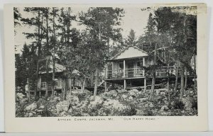 Jackman Maine ATTEAN CAMPS Our Happy Home udb Postcard P19