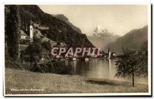 Postcard Old Fluelen mit dem Bristenstock