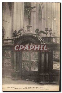 Postcard Old Saint Maximin Var The central door has Antree Basilica Choir