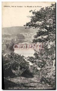 Old Postcard Epinal Nest Greenery Moselle and Drills