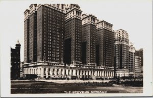 The Stevens Hotel Chicago Vintage RPPC C116