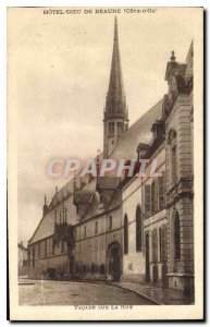 Postcard Old Hotel Dieu in Beaune Cote d'Or on the Street Facade