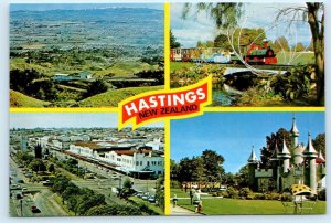 HASTINGS, NEW ZEALAND ~ City Center FANTASYLAND Miniature Train 4x6 Postcard