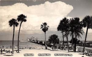 E26/ St Petersburg Florida Real Photo RPPC Postcard c1940s Spa Beach Tampa Bay