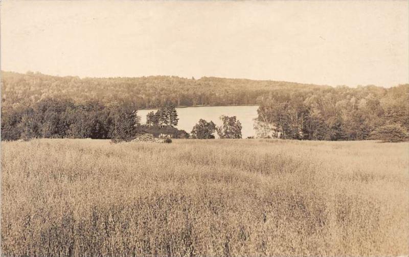 Field with view of lake somewhere ??   real photo
