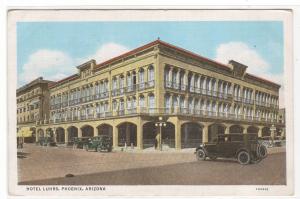 Hotel Luhrs Phoenix Arizona 1940s linen postcard