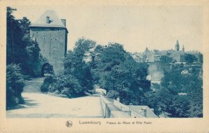 Luxembourg Plateau du Rham et Ville Haute Vintage Postcard 07.89