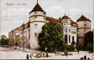 Stuttgart Germany Altes Schlob c1915 Postcard F24