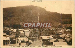 Old Postcard Auvergne La Bourboule Vue Generale and the Funicular