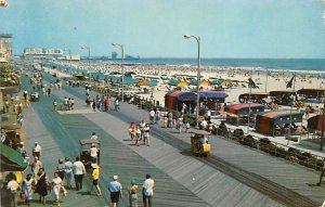 View of The Boardwalk, Beach and Atlantic Ocean Panorama View Atlantic City NJ 