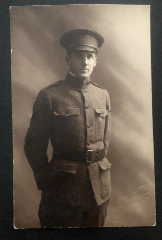 Mint France Real Picture Postcard RPPC Soldiers In Uniform WWI Albert Mariou