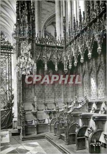 Modern Postcard Amiens (Somme) Interior of the Cathedral Corner Stalls (XVI c...