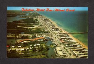 FL Motel Hotel Row Miami Beach Florida Postcard