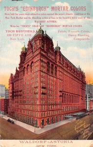 Toch's Edinburgh Mortar Colors Advertising 1912 