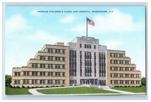 Vintage Cippled Children's Clinic And Hospital Birmingham, Ala. Postcard F145E