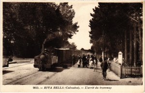 CPA AK RIVA-BELLA Arret du Tram TRAM VAPEUR (977535)