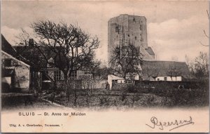 Netherlands Sluis St Anne Ter Muiden Vintage Postcard C093