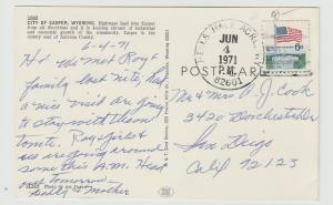 Casper WY Bank Family Loan 1963 Chevy Davis Letter Sho 1st Bank Postcard 