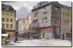 Old Postcard Liege Quai de la Batte