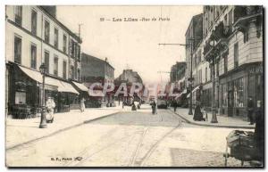 Les Lilas Old Postcard Paris Street (tram)