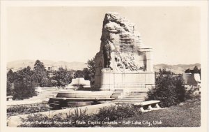Mormon Battalion Monument State Capitol Grounds Salt Lake City Utah Real Photo