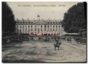 Old Postcard Equestrian Horse Carousel The Saumur military melee